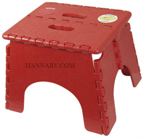 B & R Plastics 101-6R EZ Foldz Step Stool - Red